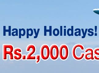 Happy Holidays! Get Rs. 2,000 Cash back on Cleartrip