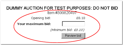 maximum bid