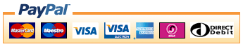 Credit or debit card 
through PayPal